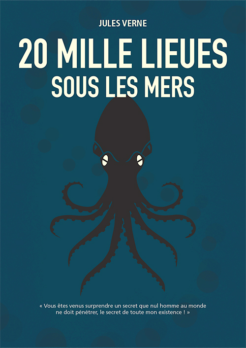 affiche minimaliste 20 mille lieus sous les mers